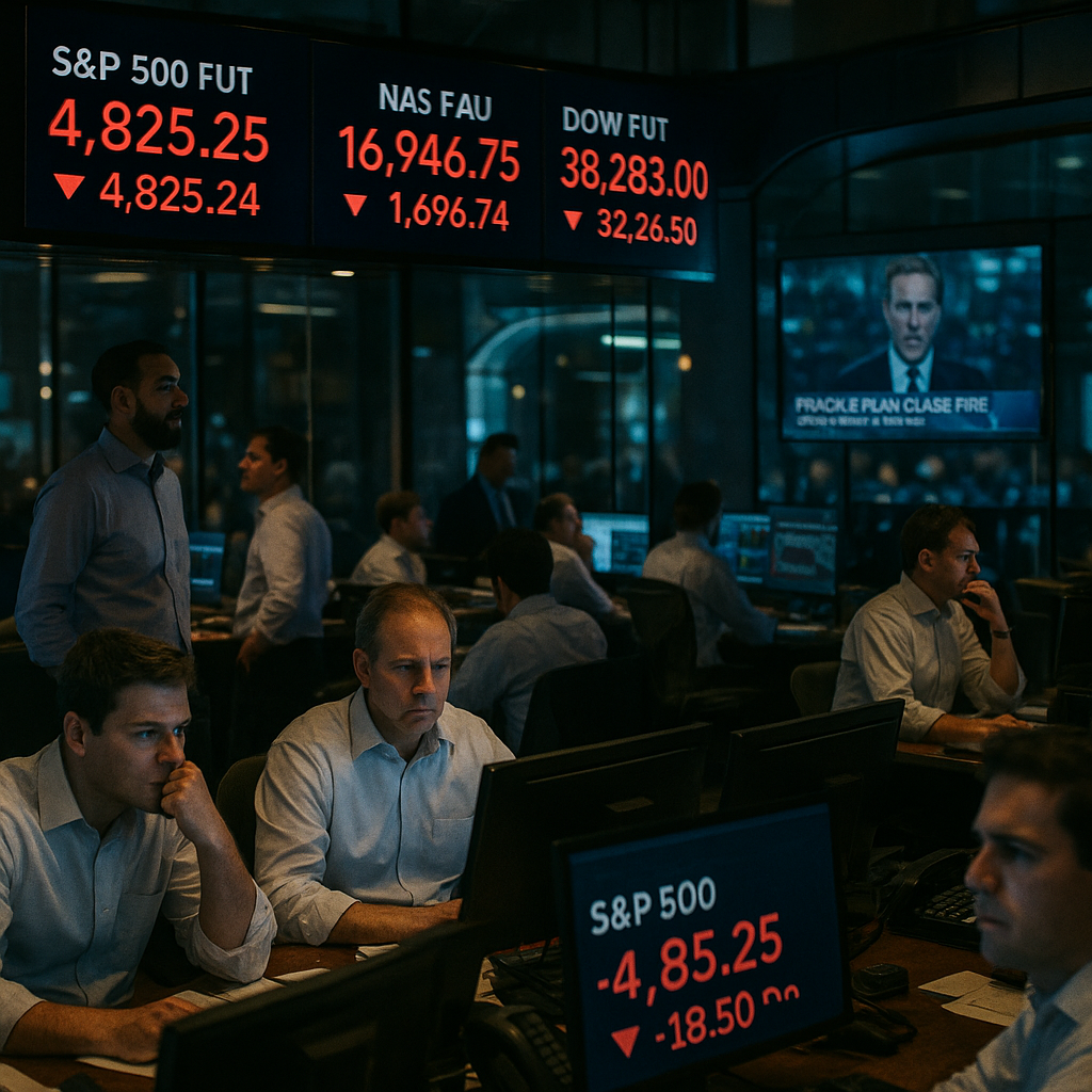 U.S. Stock Futures Edge Lower as Iran Ceasefire Faces Strains