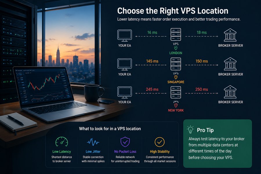 VPS location for forex trading